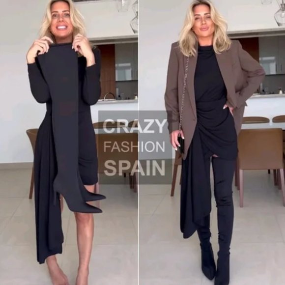 NWT Zara Tall Over the Knee Black Boots - 41 - Picture 5 of 8